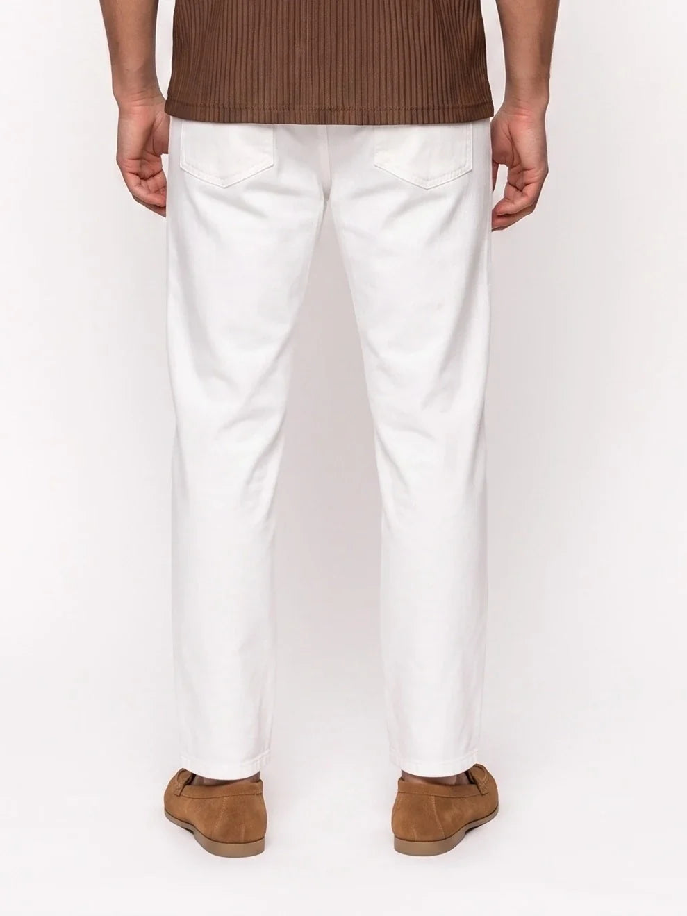 Herren Set mit Plissiertem Kurzarmhemd und Hose mit Geraden Beinen – Ansicht 12
