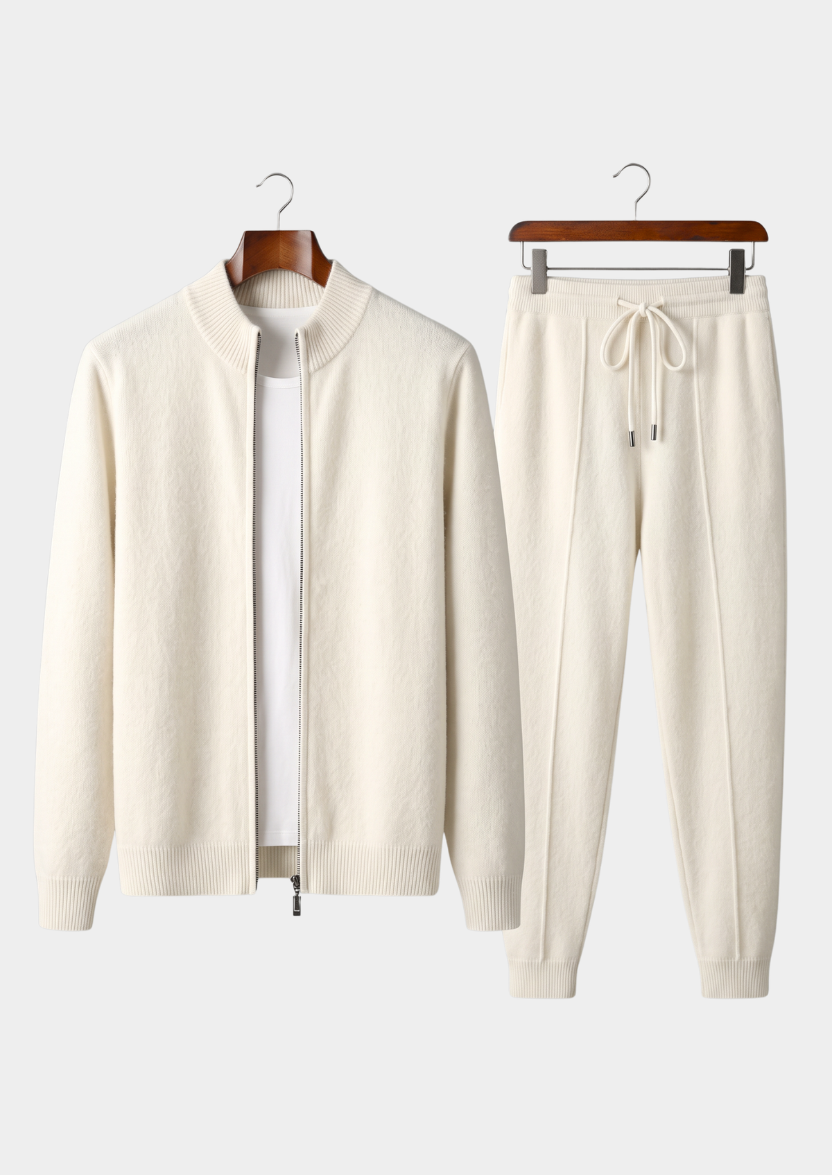 Herren Set mit Stehkragen-Strickjacke und Jogginghose – Ansicht 54