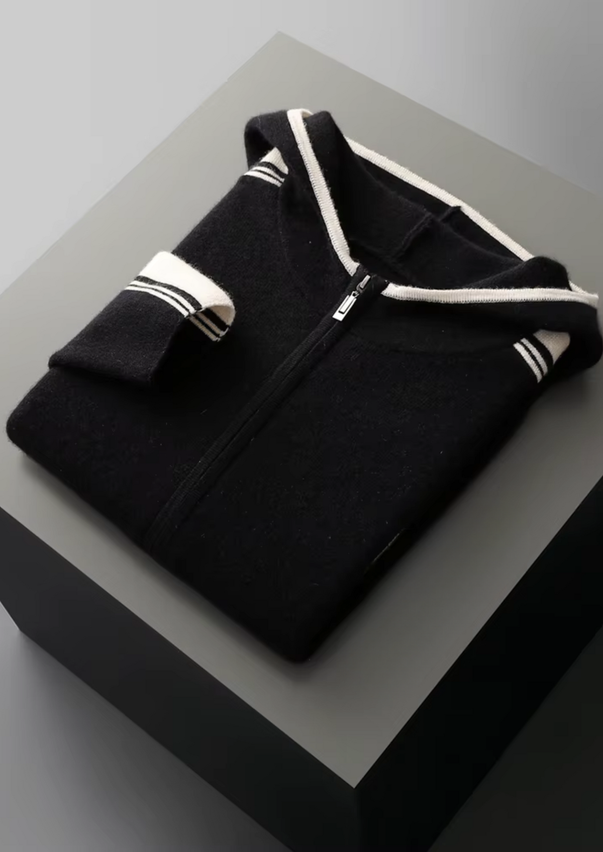 Herren Set mit Strickjacke mit Kontraststreifen und Hose – Ansicht 18