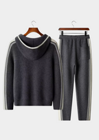 Herren Set mit Strickjacke mit Kontraststreifen und Hose – Ansicht 26