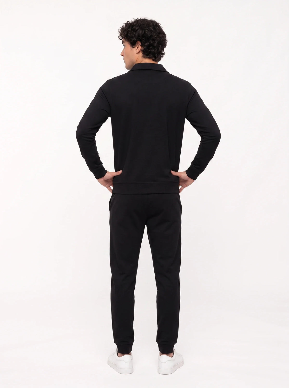 Herren Set mit Sweatjacke mit Kragen und Jogginghose – Ansicht 6
