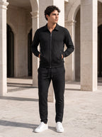 Herren Set mit Sweatjacke mit Kragen und Jogginghose – Ansicht 8