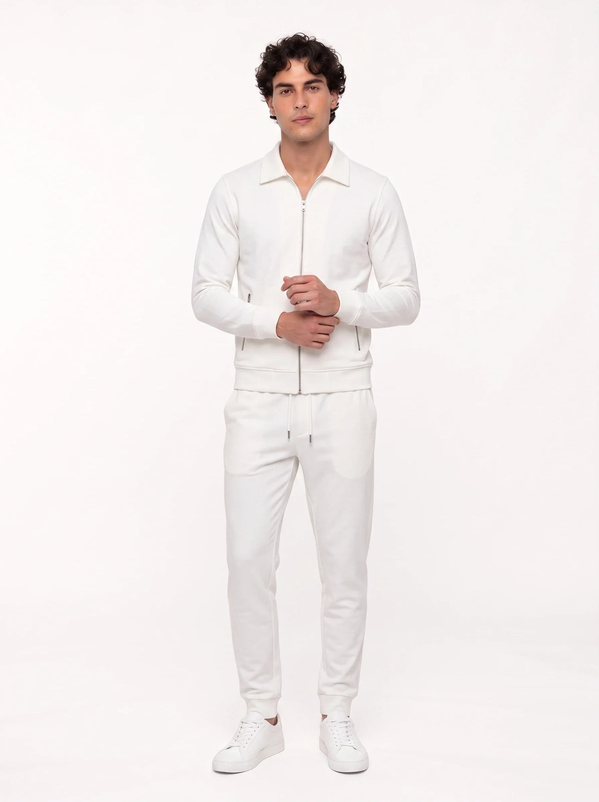 Herren Set mit Sweatjacke mit Kragen und Jogginghose – Ansicht 9