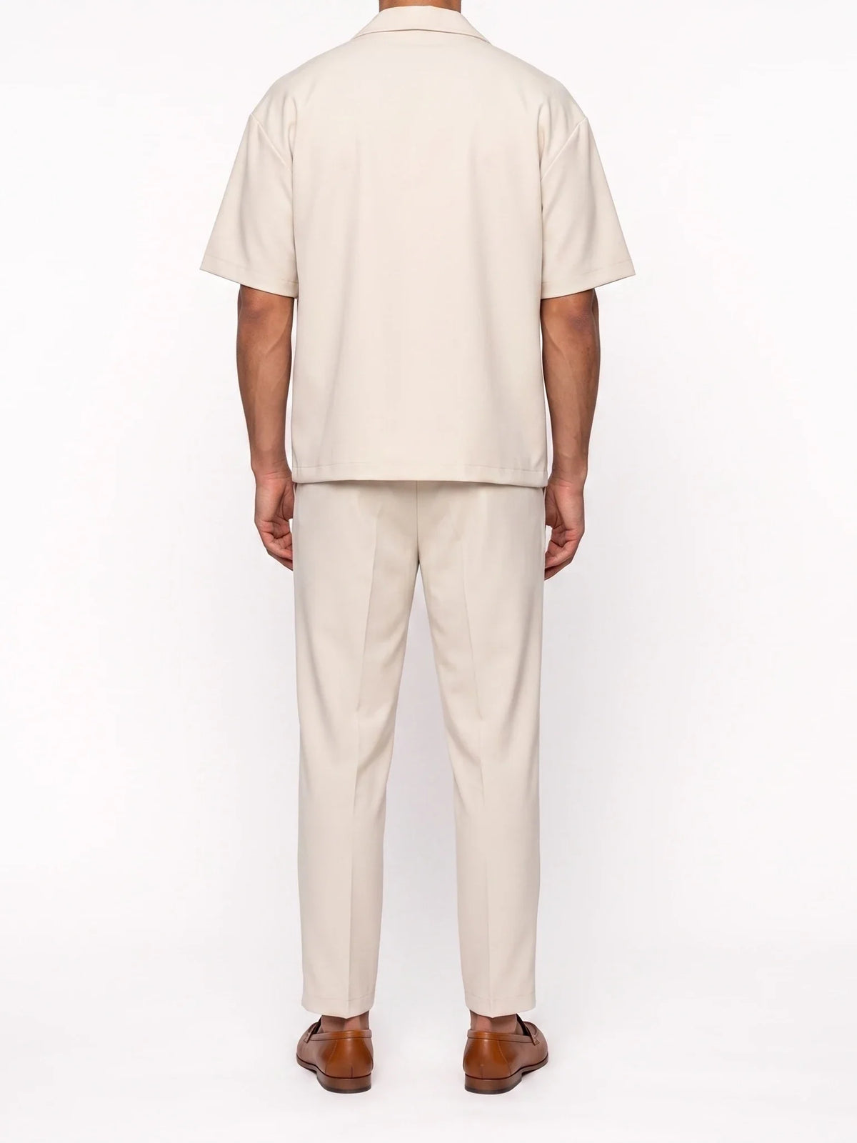Herren Set mit Zweireihigem Revershemd und Hose mit Bügelfalte – Ansicht 3