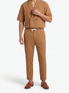 Herren Set mit Zweireihigem Revershemd und Hose mit Bügelfalte – Ansicht 5
