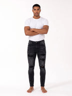 Herren Skinny Jeans mit Abriebstellen und Rissen – Ansicht 10