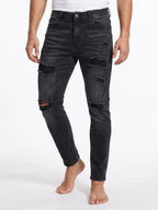 Herren Skinny Jeans mit Abriebstellen und Rissen – Ansicht 11