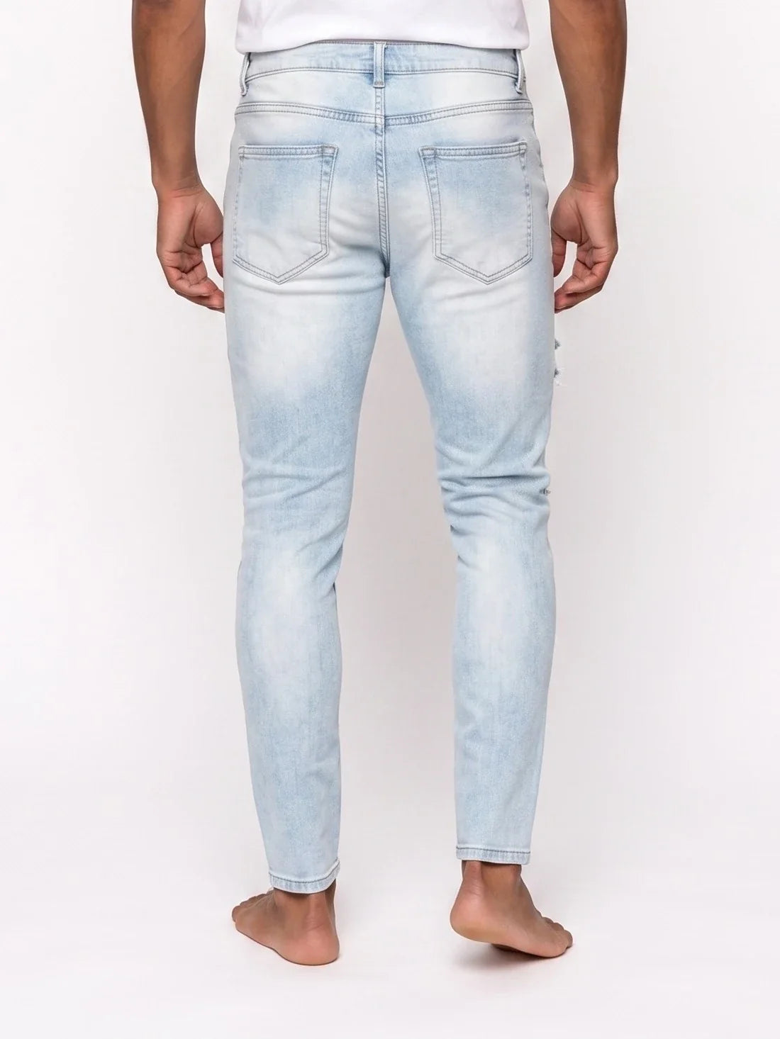 Herren Skinny Jeans mit Abriebstellen und Rissen – Ansicht 3