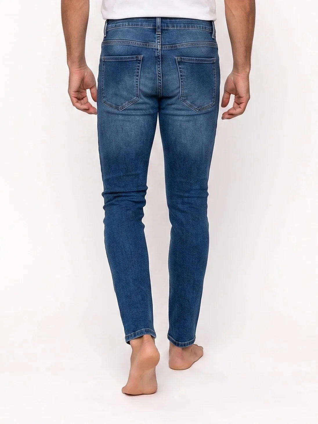 Herren Skinny Jeans mit Abriebstellen und Rissen – Ansicht 9