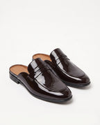Herren Slipper Mules mit Glänzendem Obermaterial und Offener Ferse – Ansicht 6