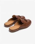 Herren Slipper Mules mit Quasten, Braun – Rückansicht