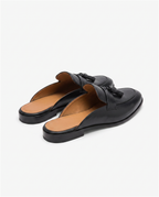 Herren Slipper Mules mit Quasten, Schwarz – Rückansicht