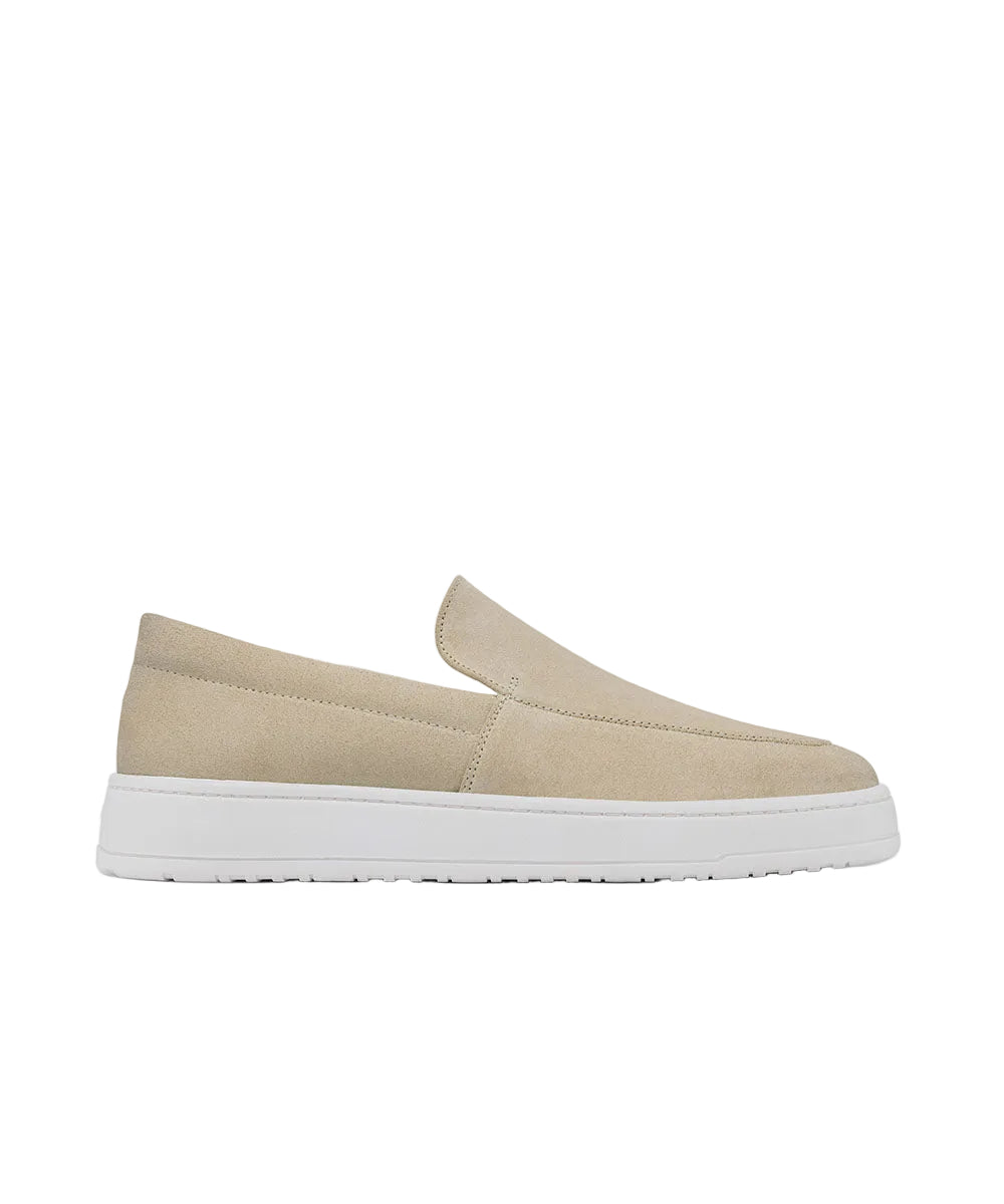 Herren Slipper in Veloursleder-Optik mit grober Sohle