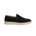 Herren Slipper in Veloursleder-Optik mit Plateausohle und Querpanel am Mittelfuß