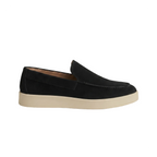 Herren Slipper in Veloursleder-Optik mit Plateausohle und Querpanel am Mittelfuß