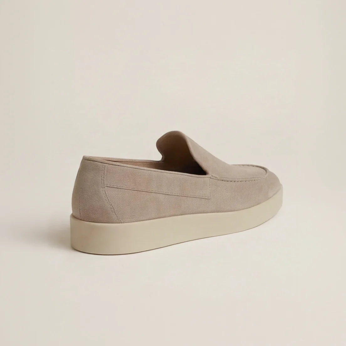 Herren Slipper in Veloursleder-Optik mit Plateausohle und Querpanel am Mittelfuß Ansicht 5