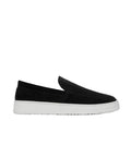 Herren Slipper mit glattem Obermaterial und weißer Kontrastsohle