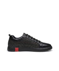 Herren Sneaker mit glatter Schaftpartie und Karopanel