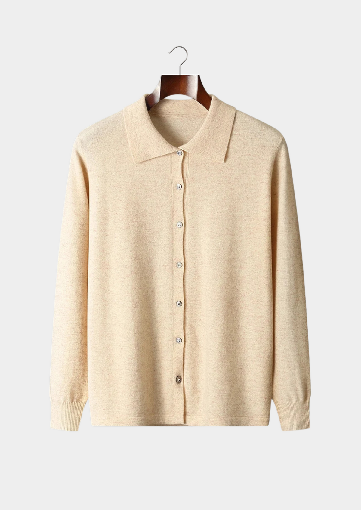 Herren Strickjacke mit Hemdkragen und Knopfleiste – Ansicht 4