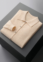 Herren Strickjacke mit Hemdkragen und Knopfleiste – Ansicht 6