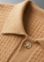 Herren Strickjacke mit Hemdkragen und Strukturmuster – Ansicht 5