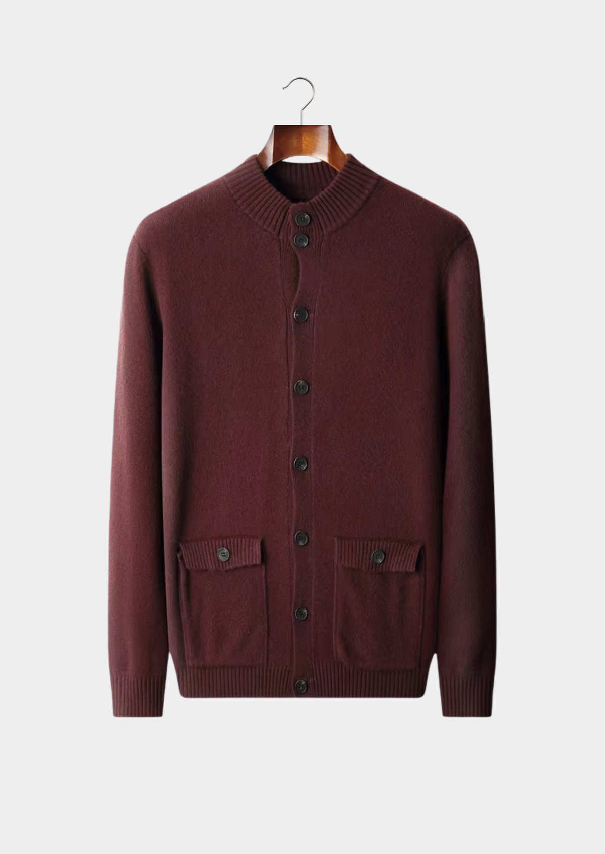 Herren Strickjacke mit Knopfleiste und Pattentaschen – Ansicht 6