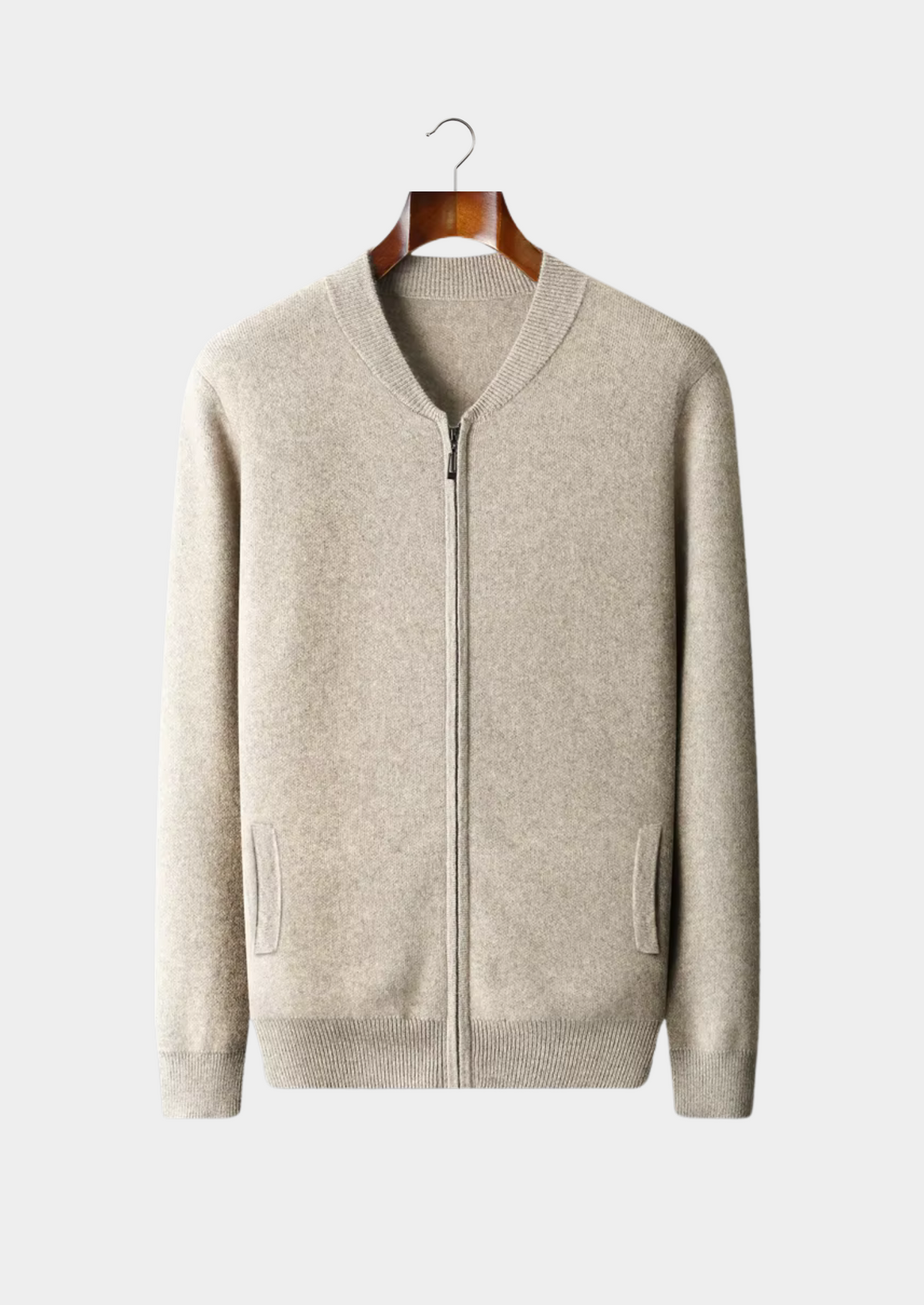 Herren Strickjacke mit Reißverschluss und Eingrifftaschen