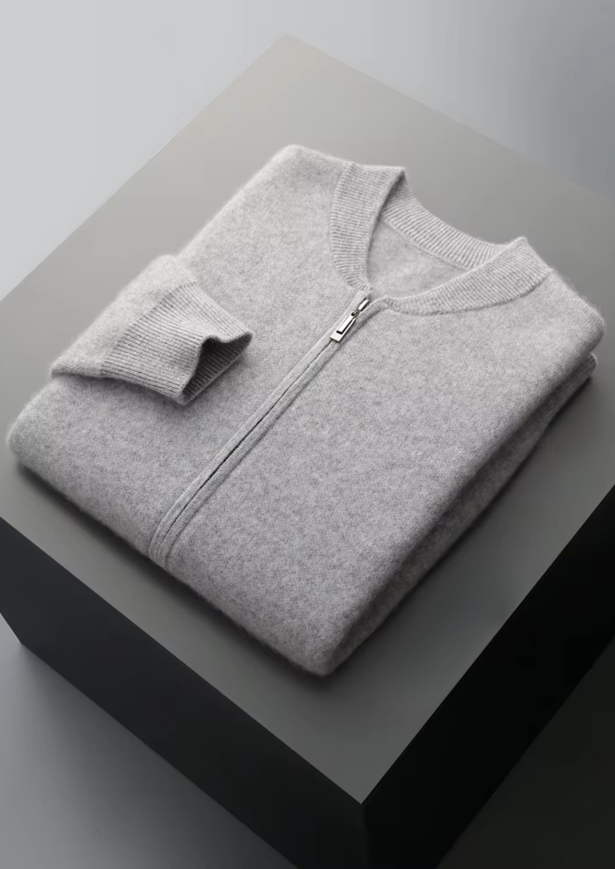 Herren Strickjacke mit Reißverschluss und Eingrifftaschen – Ansicht 13