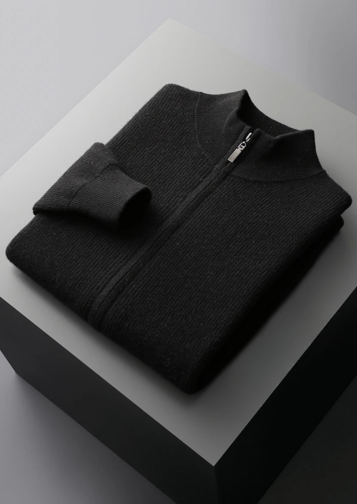 Herren Strickjacke mit Reißverschluss und Feiner Rippstruktur – Ansicht 12