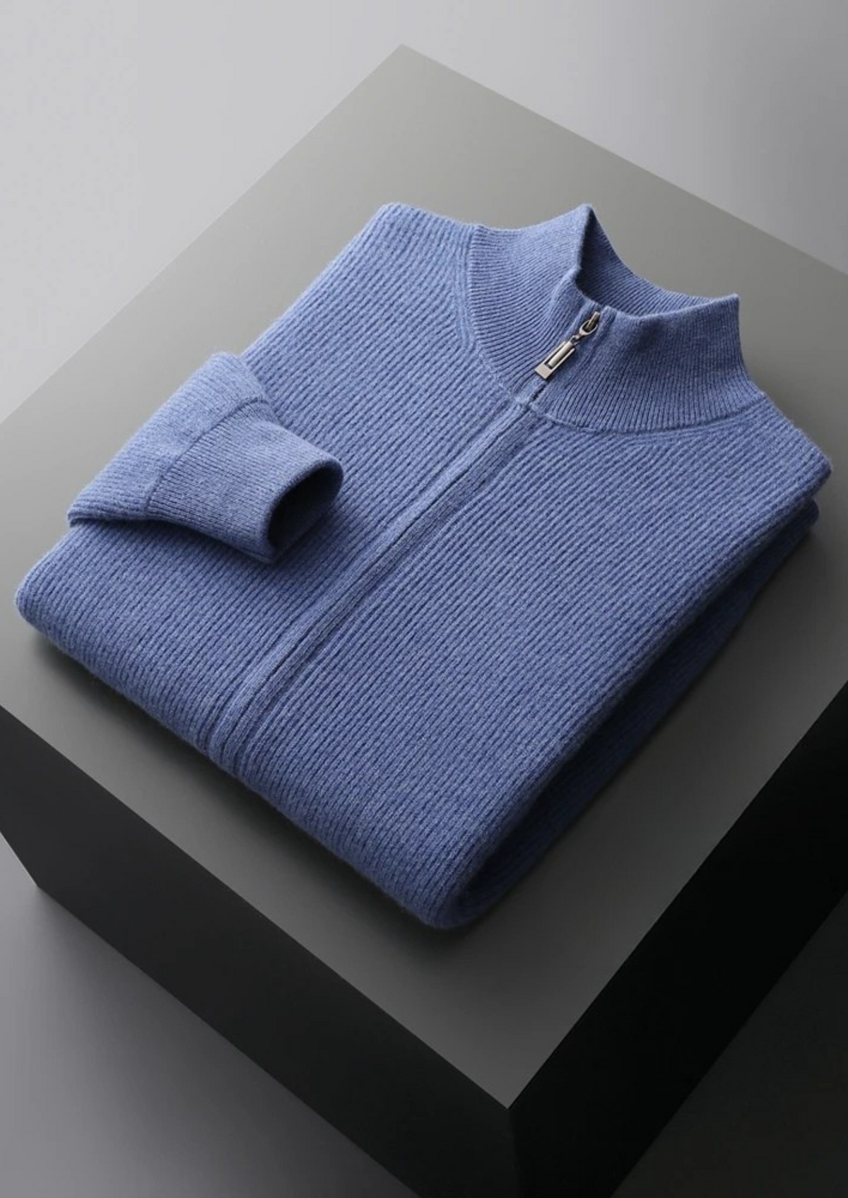 Herren Strickjacke mit Reißverschluss und Feiner Rippstruktur – Ansicht 13