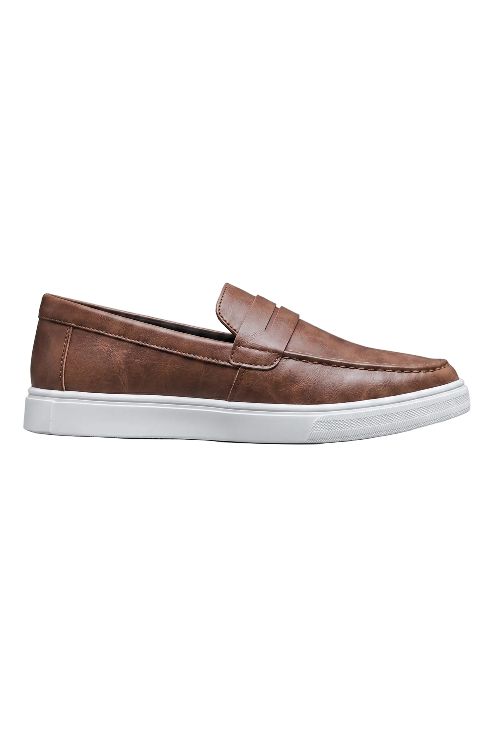 Herren Penny Loafer mit Plateausohle und genarbter Oberfläche