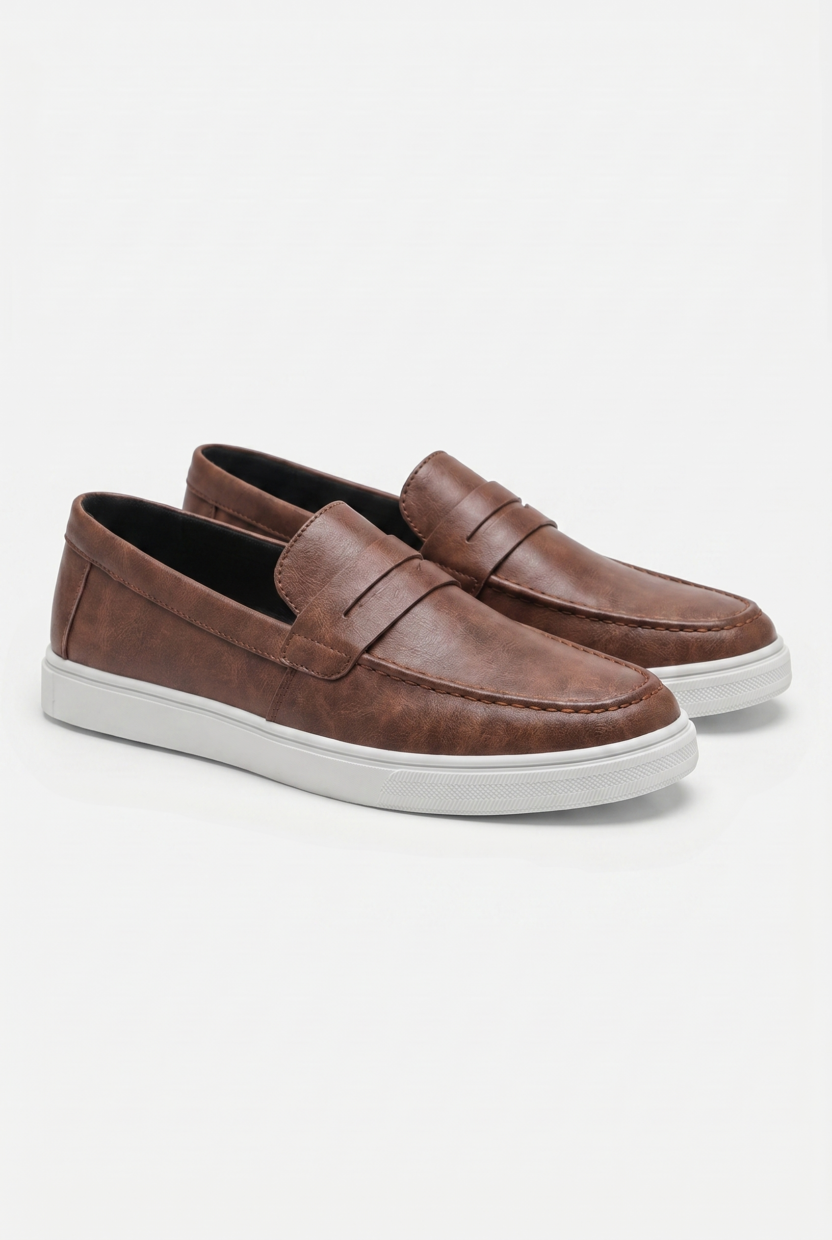 Herren Penny Loafer mit Plateausohle und genarbter Oberfläche