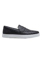 Herren Penny Loafer mit Plateausohle und genarbter Oberfläche
