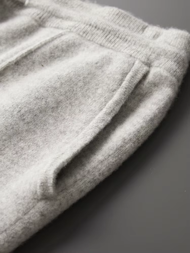 Herren Strickhose mit Kordelzug und Geraden Beinen