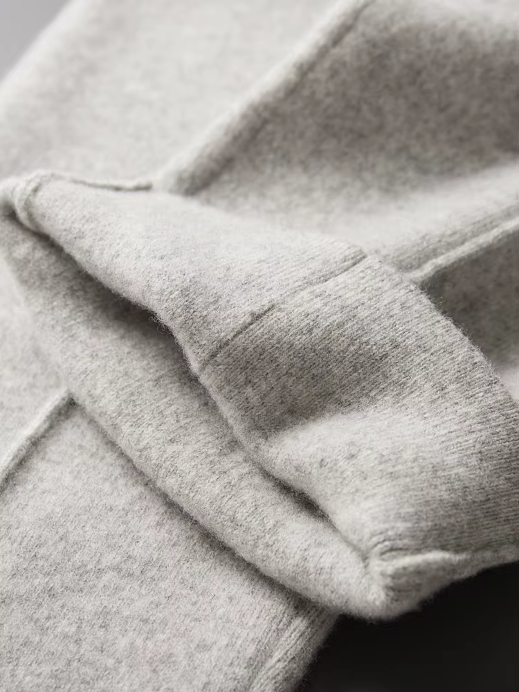 Herren Strickhose mit Kordelzug und Geraden Beinen