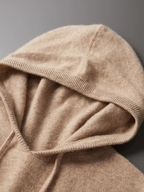 Herren Kapuzenpullover mit Kordelzug und Rippbündchen