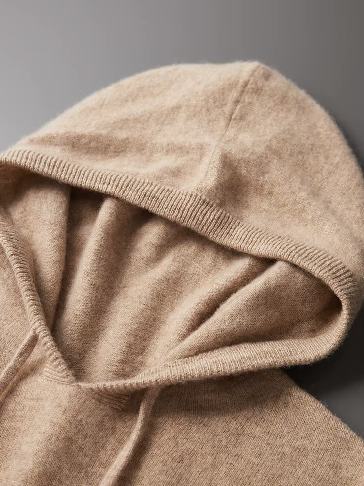Herren Kapuzenpullover mit Kordelzug und Rippbündchen