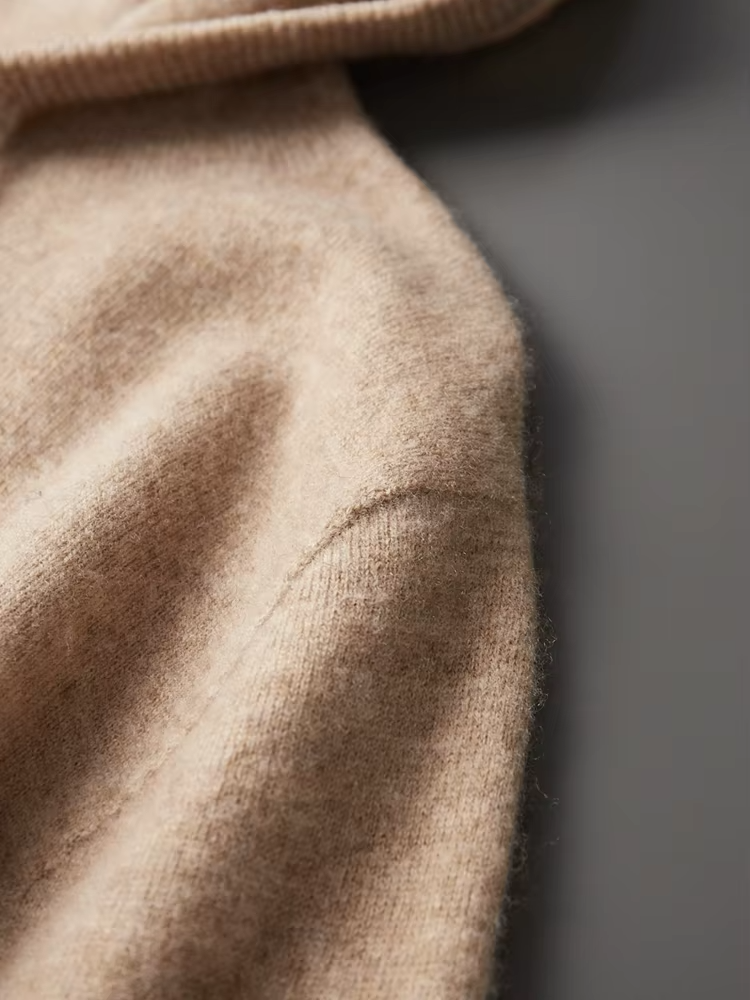 Herren Kapuzenpullover mit Kordelzug und Rippbündchen
