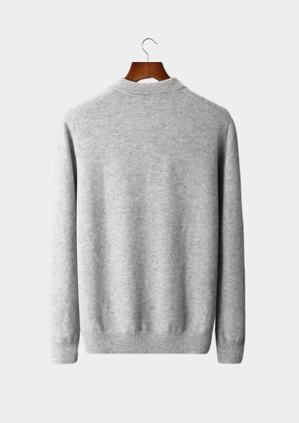 Herren Polopullover mit Knopfleiste und Langen Ärmeln