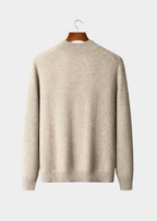 Herren Strickjacke mit Reißverschluss und Ripp-Stehkragen