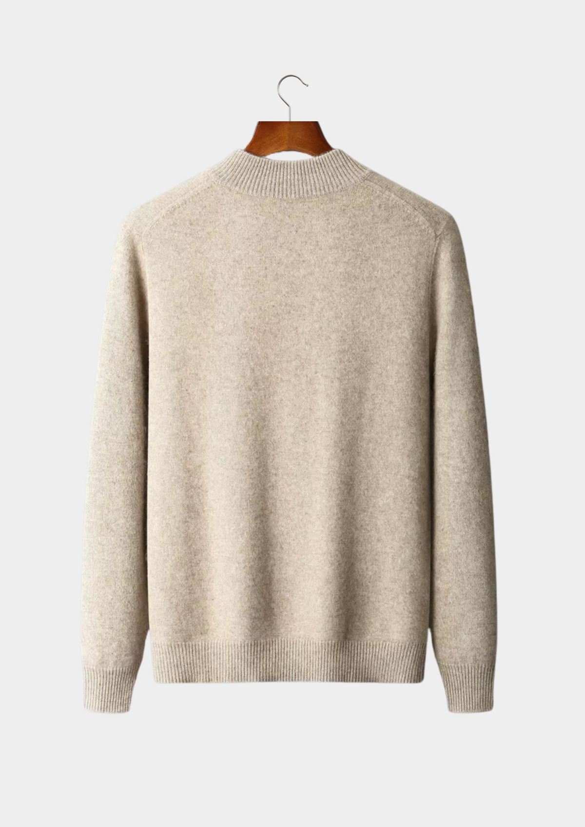 Herren Strickjacke mit Reißverschluss und Ripp-Stehkragen