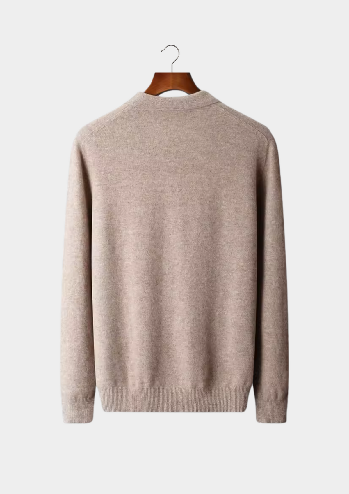 Herren Polopullover mit Knopfleiste und Langen Ärmeln