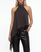 Damen Asymmetrisches Top mit Spitzenbesatz und Offenem Rücken 26