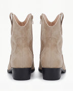 Damen Cowboy Stiefeletten aus Wildleder auf Niedrigem Absatz 3