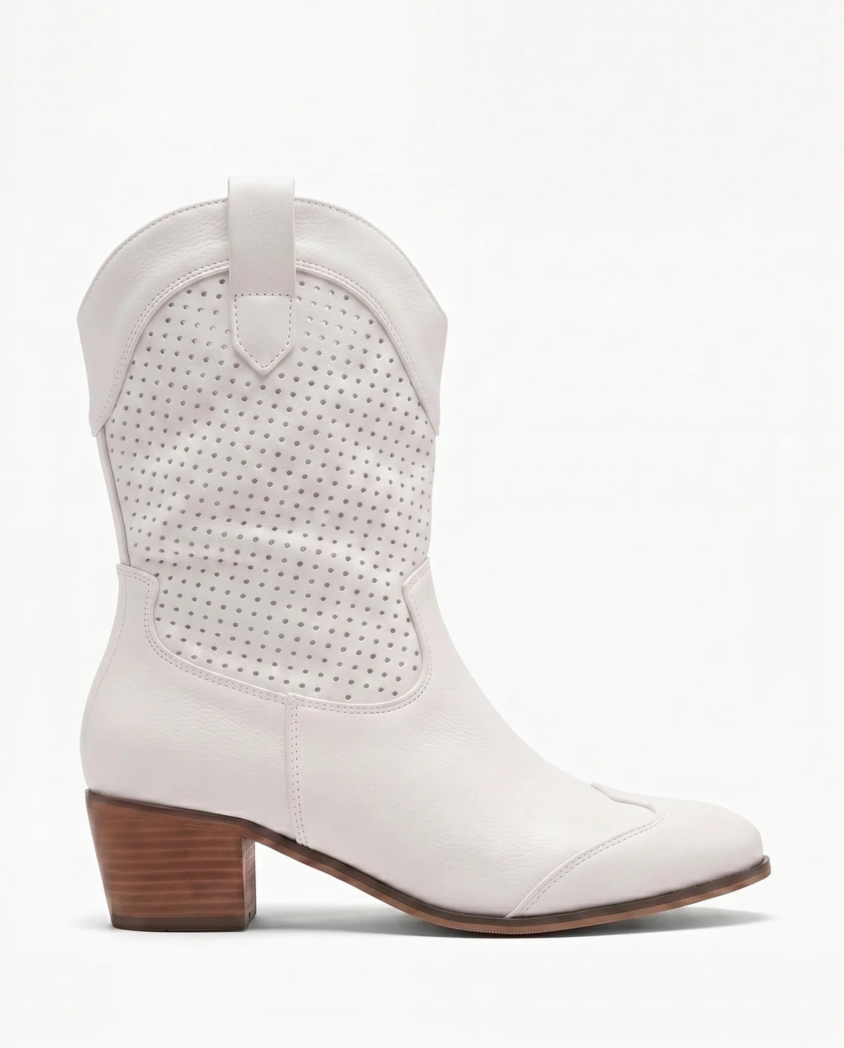 Damen Cowboystiefel aus Wildleder mit Perforiertem Schaft 5