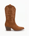 Damen Cowboystiefel aus Wildleder mit Stickerei 1