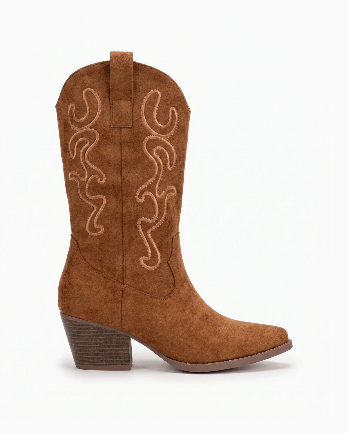 Damen Cowboystiefel aus Wildleder mit Stickerei 1