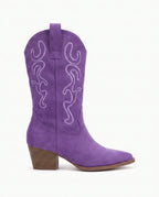 Damen Cowboystiefel aus Wildleder mit Stickerei 10