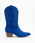 Damen Cowboystiefel aus Wildleder mit Stickerei 13