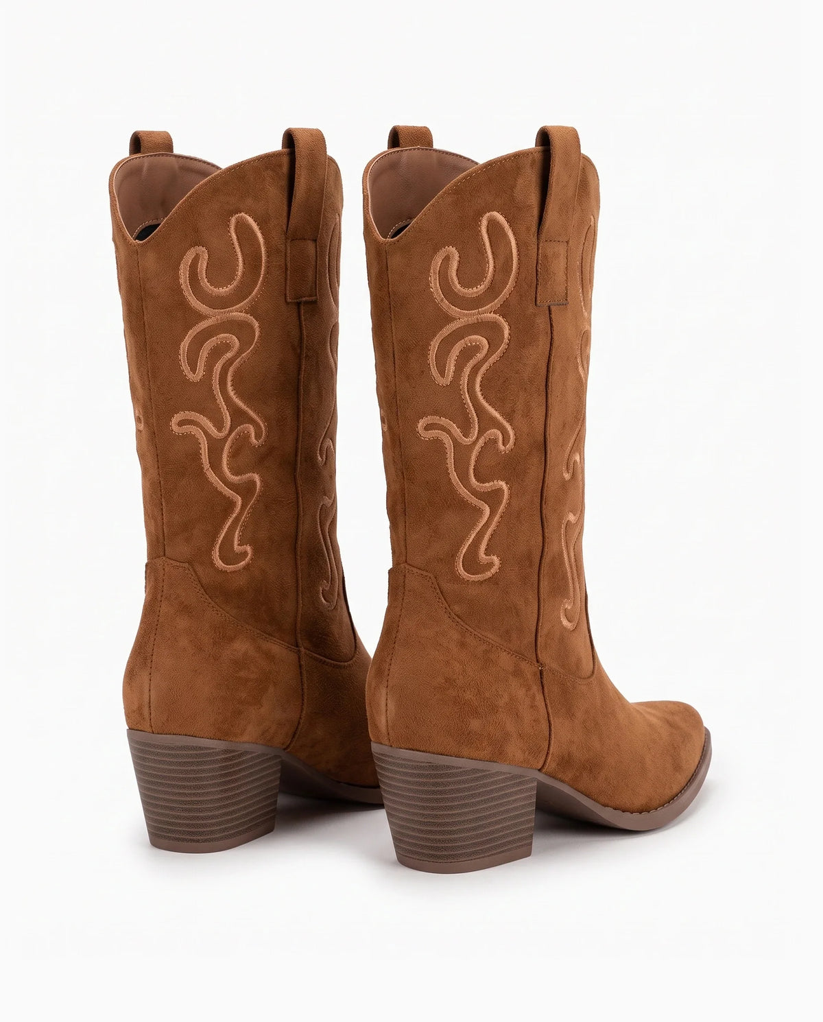 Damen Cowboystiefel aus Wildleder mit Stickerei 2